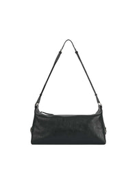 DOUBLE STRAP SHOULDER BAG (SOFT BLACK)