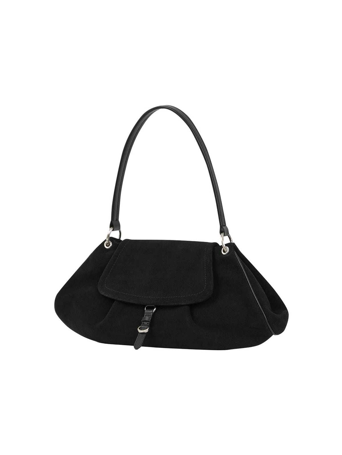 VERE FLAP BAG (SUEDE BLACK) - Atelier de LUMEN