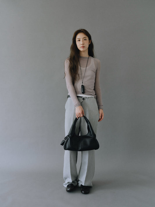 PILLOW HOBO BAG (SOFT BLACK)