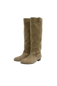 FLOT LEATHER BOOTS (SUEDE KHAKI BROWN)