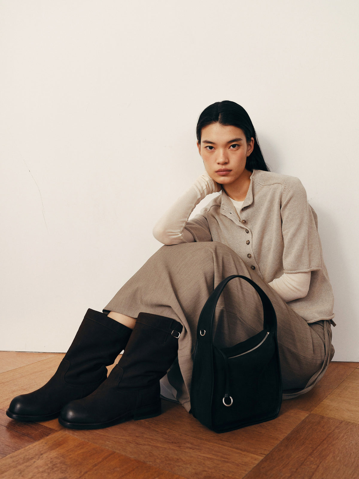 BUCKLE ENGINEER BOOTS (VINTAGE BROWN) - Atelier de LUMEN