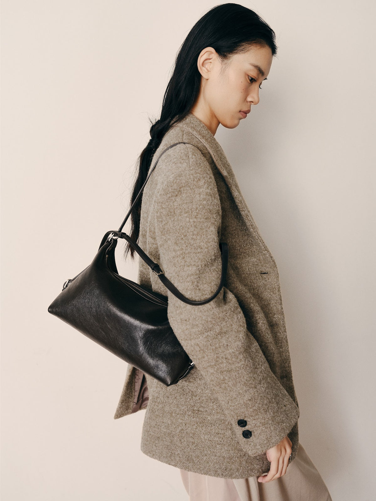 DOUBLE STRAP SHOULDER BAG (VINTAGE BROWN) - Atelier de LUMEN