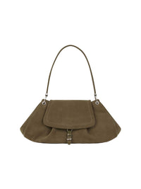 VERE FLAP BAG (SUEDE CAMEL)