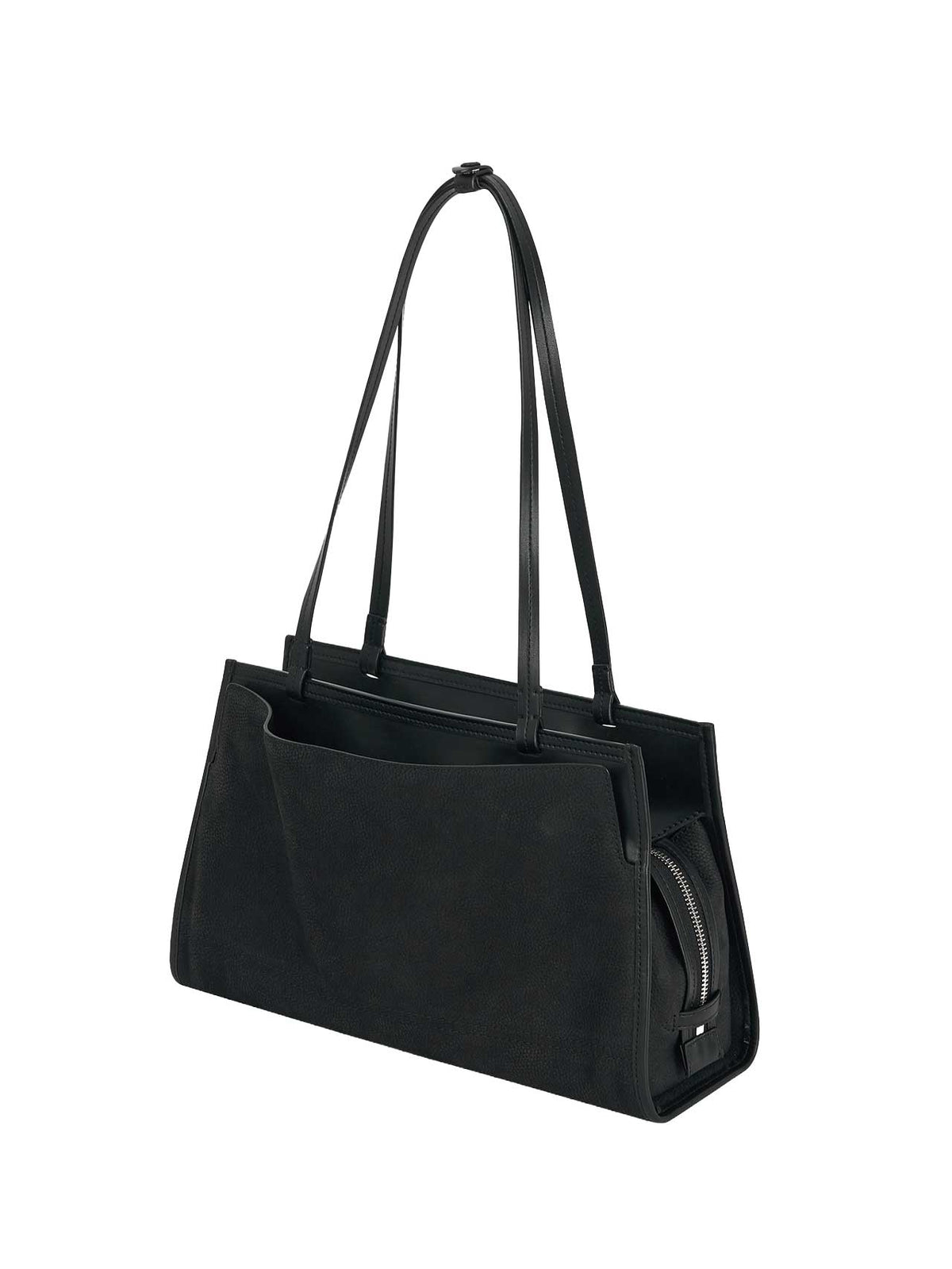 KARRY SHOULDER BAG (NUBUCK BLACK) - Atelier de LUMEN