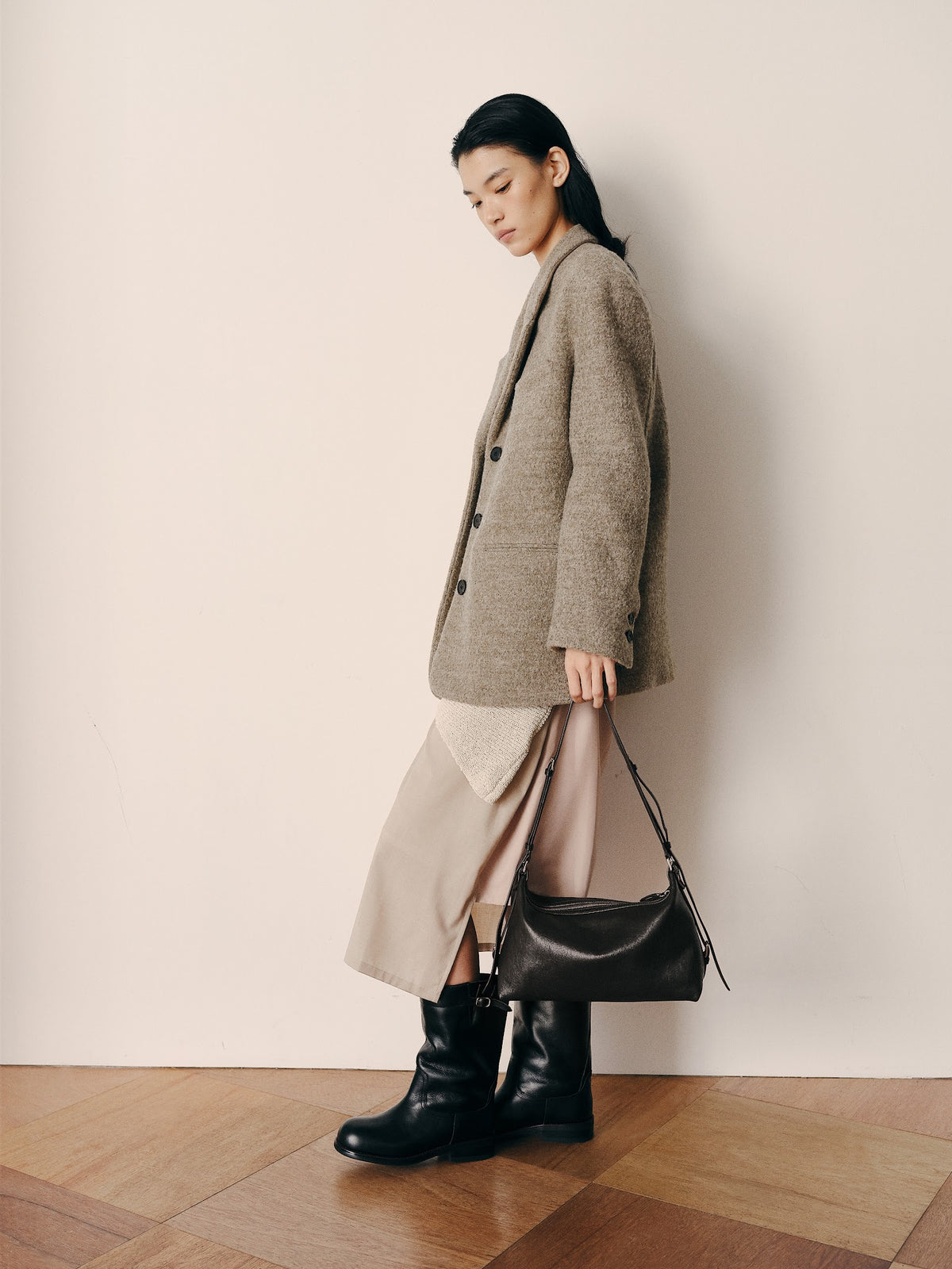 DOUBLE STRAP SHOULDER BAG (VINTAGE BROWN) - Atelier de LUMEN