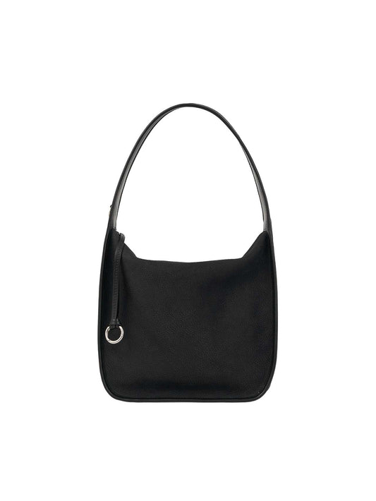 CUBE HOBO BAG (NUBUCK BLACK) - Atelier de LUMEN