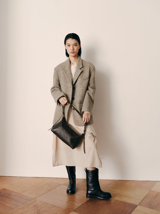 DOUBLE STRAP SHOULDER BAG (VINTAGE BROWN) - Atelier de LUMEN