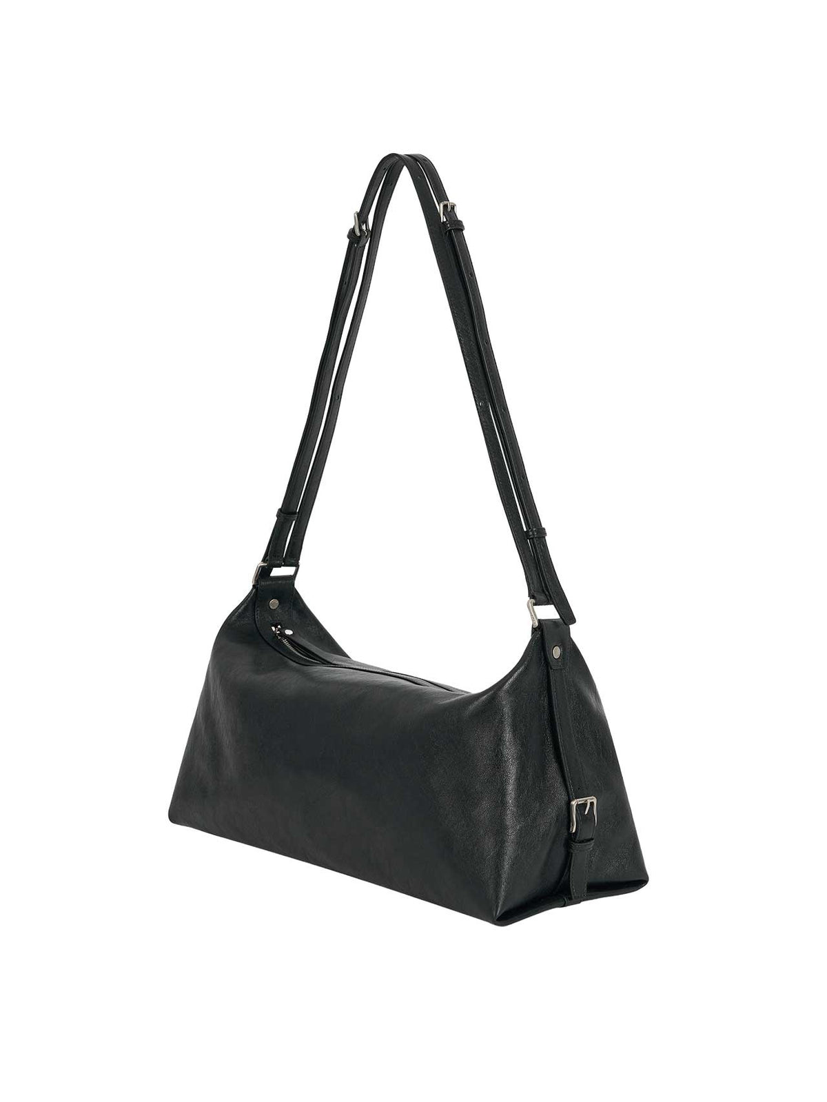 DOUBLE STRAP SHOULDER BAG (SOFT BLACK) - Atelier de LUMEN