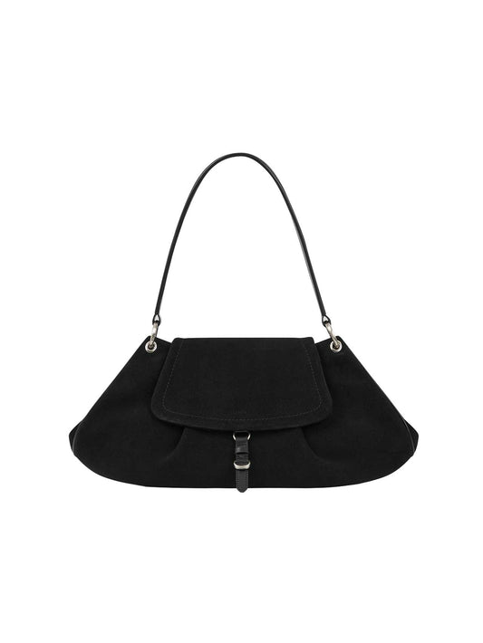 VERE FLAP BAG (SUEDE BLACK) - Atelier de LUMEN