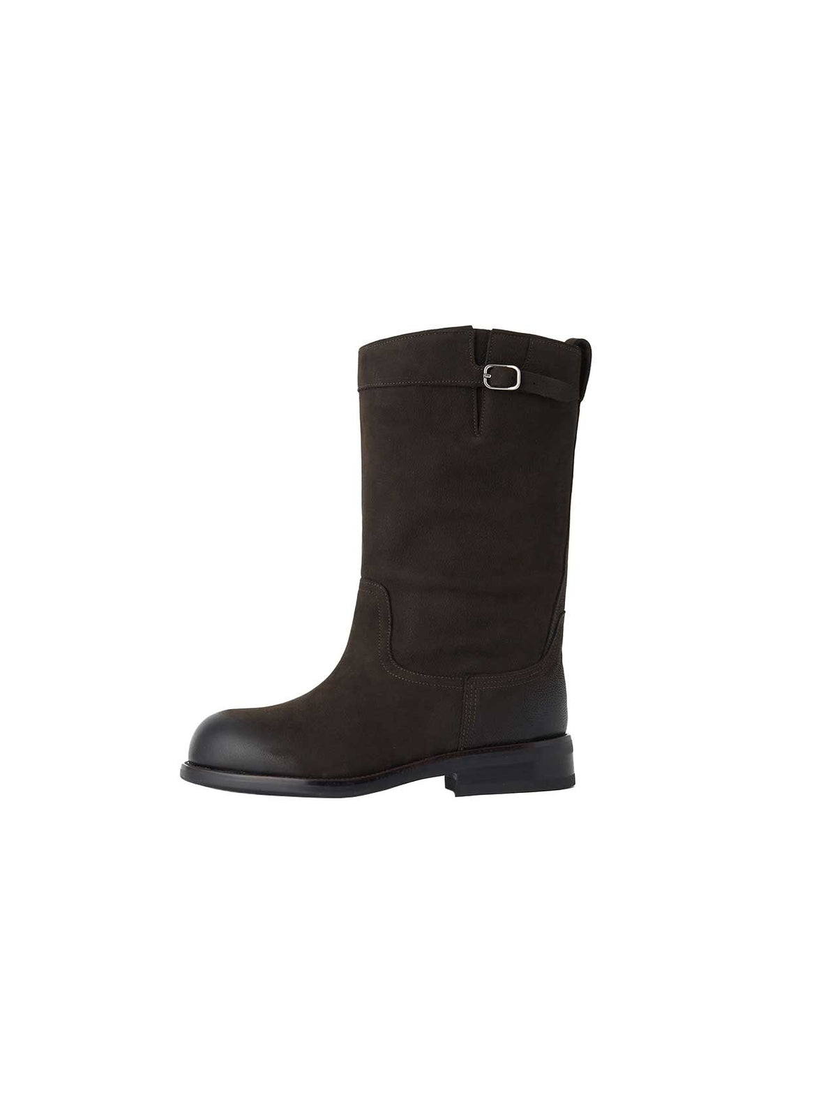 BUCKLE ENGINEER BOOTS (VINTAGE BROWN) - Atelier de LUMEN