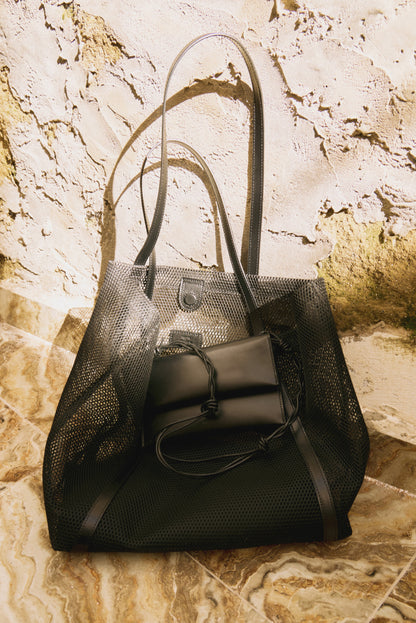 2WAY MESH BAG (SOFT BLACK)