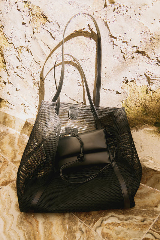 2WAY MESH BAG (SOFT BLACK)