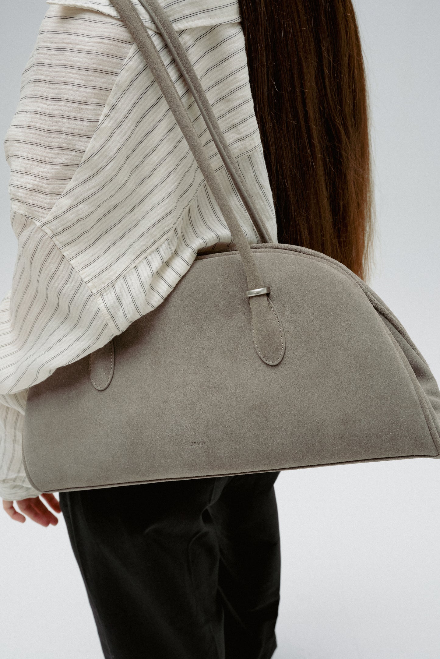 ANNEAU FRAME BAG (SUEDE GREY)