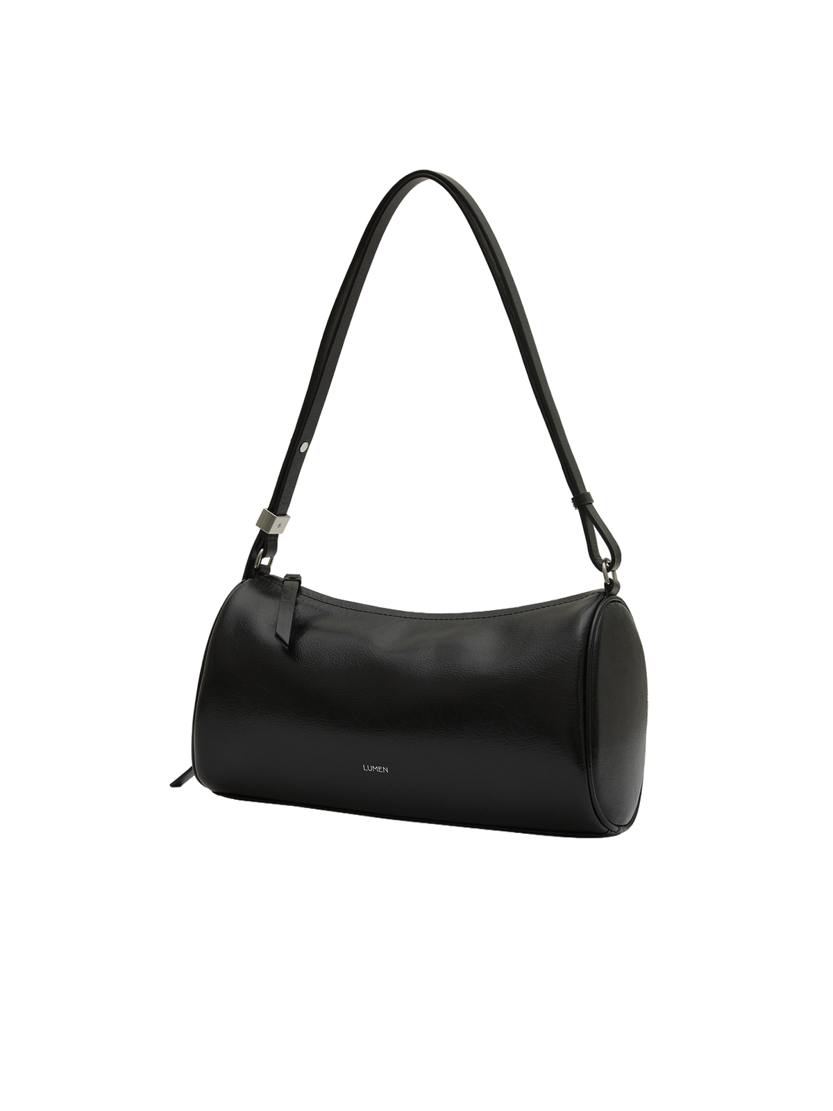 BASE BARREL BAG (WRINKLE BLACK) - Atelier de LUMEN