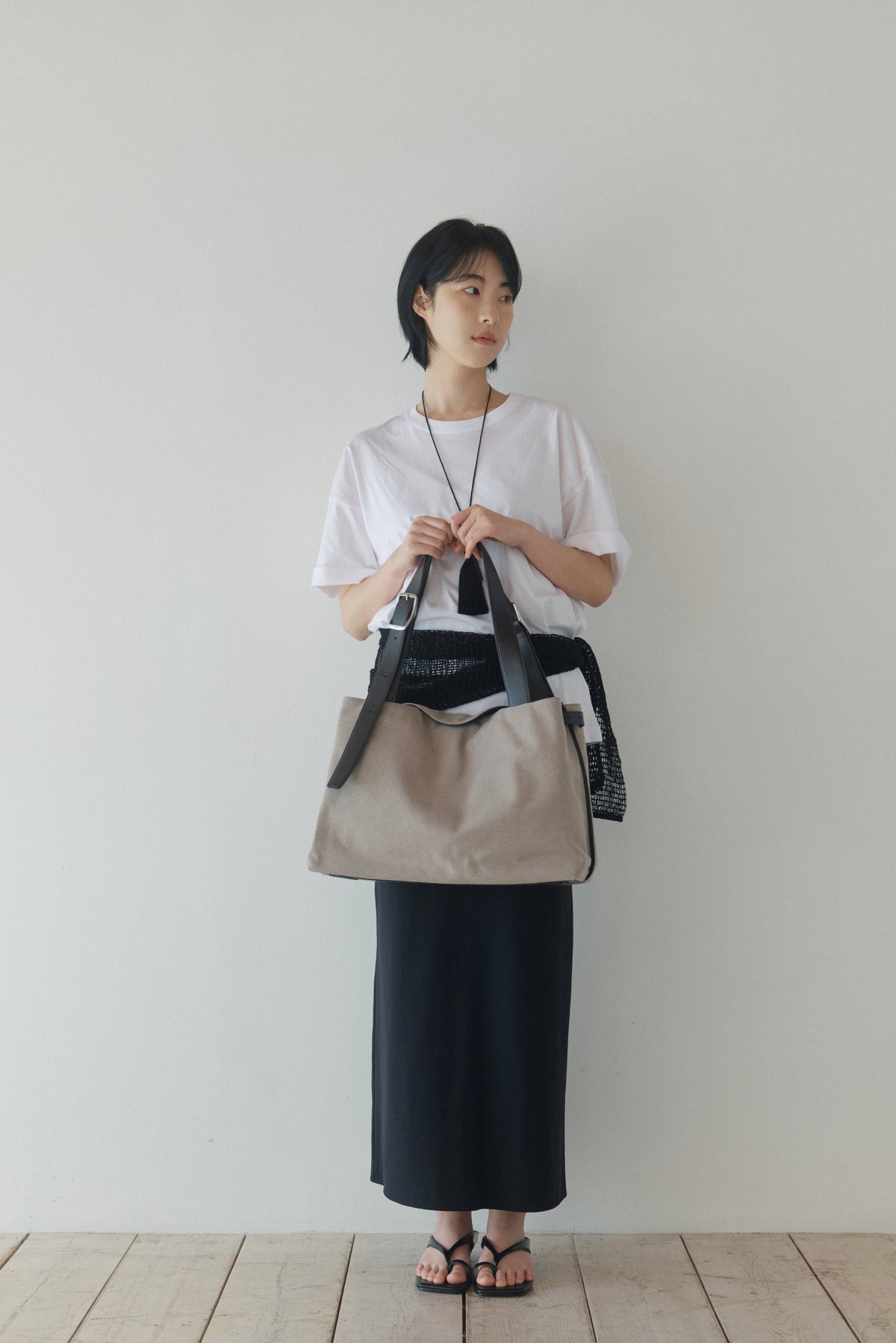 BRISE MEDIUM BAG (CANVAS BEIGE) - Atelier de LUMEN