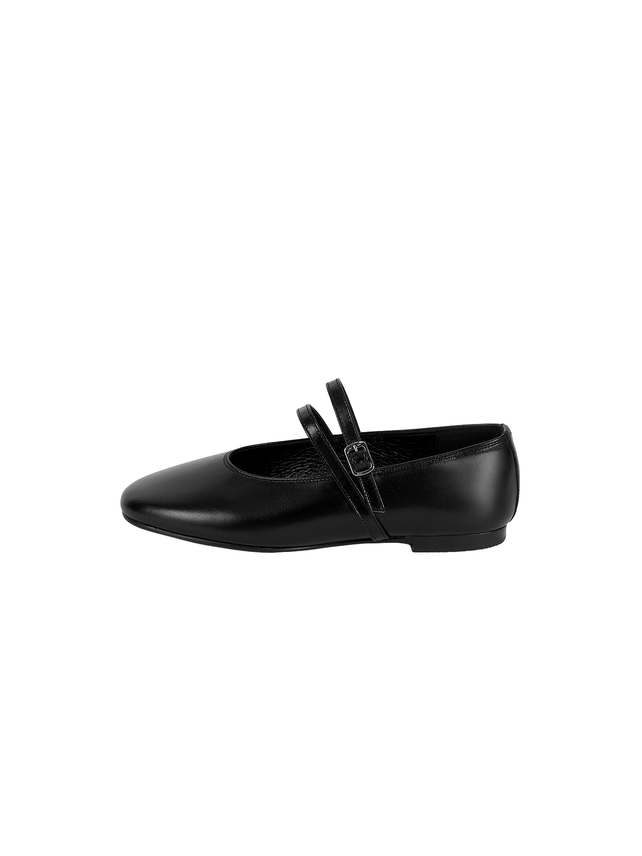 DOUBLE STRAP FLATS (SOFT BLACK)