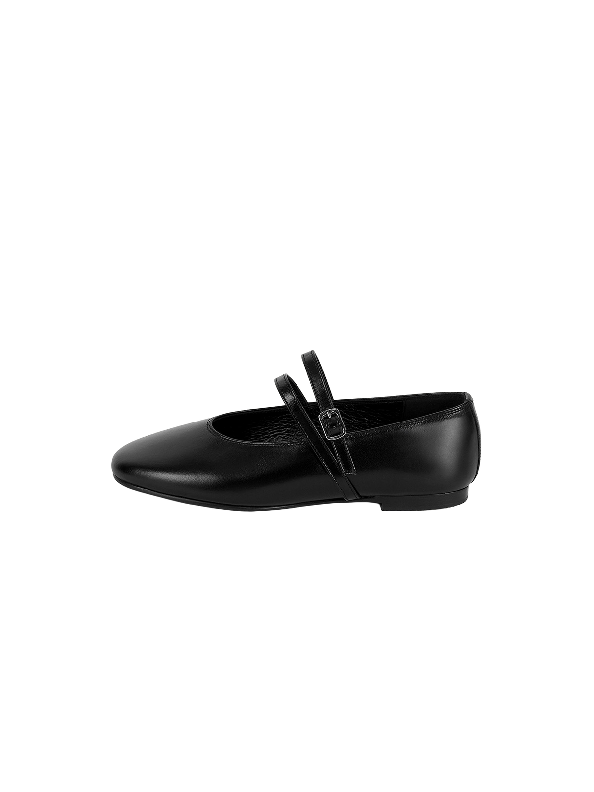DOUBLE STRAP FLATS (SOFT BLACK) - Atelier de LUMEN