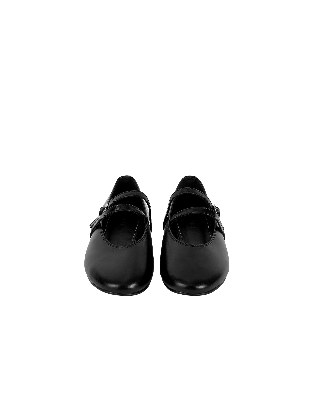 DOUBLE STRAP FLATS (SOFT BLACK)