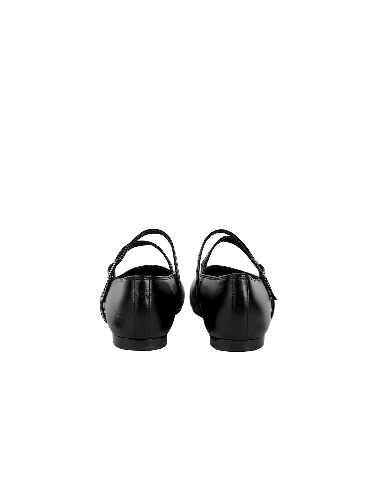 DOUBLE STRAP FLATS (SOFT BLACK)