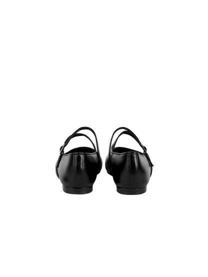 DOUBLE STRAP FLATS (SOFT BLACK)