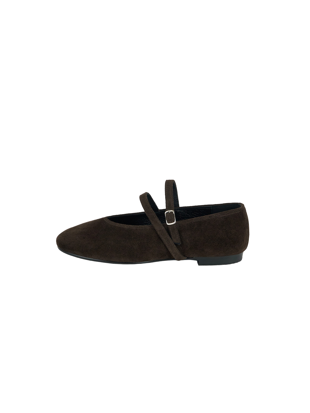 DOUBLE STRAP FLATS (SUEDE BROWN)