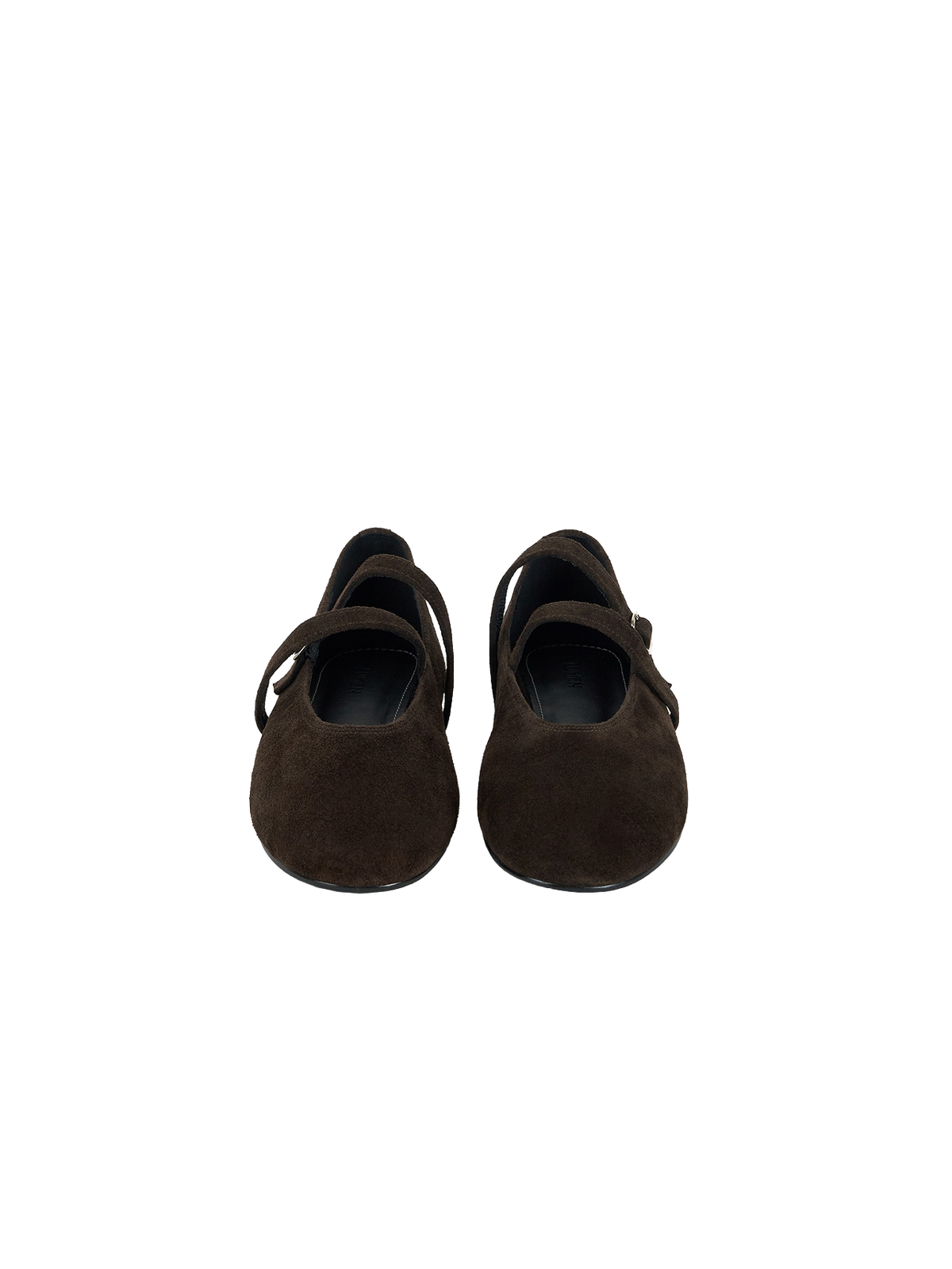 DOUBLE STRAP FLATS (SUEDE BROWN) - Atelier de LUMEN