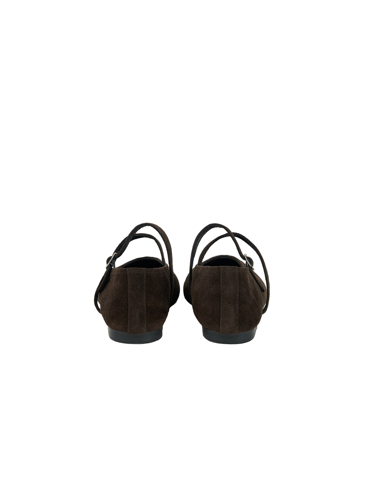 DOUBLE STRAP FLATS (SUEDE BROWN) - Atelier de LUMEN