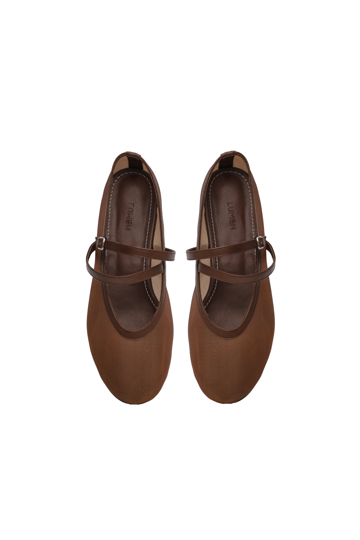 DOUBLE STRAP MESH FLAT (MESH BROWN) - Atelier de LUMEN