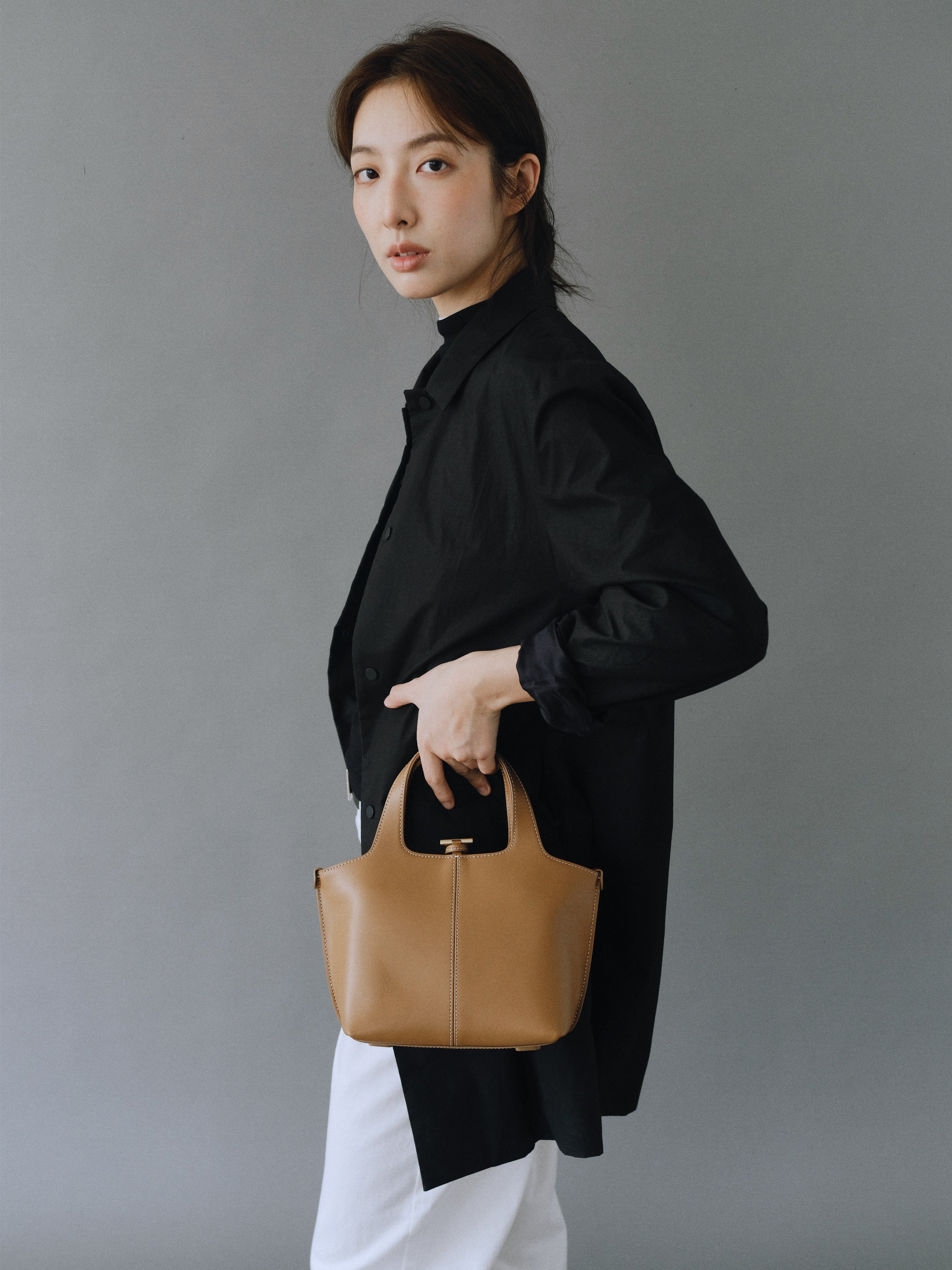 PANIER PETIT BAG (TAN BROWN) | Leather Top Handle Bag – Atelier de
