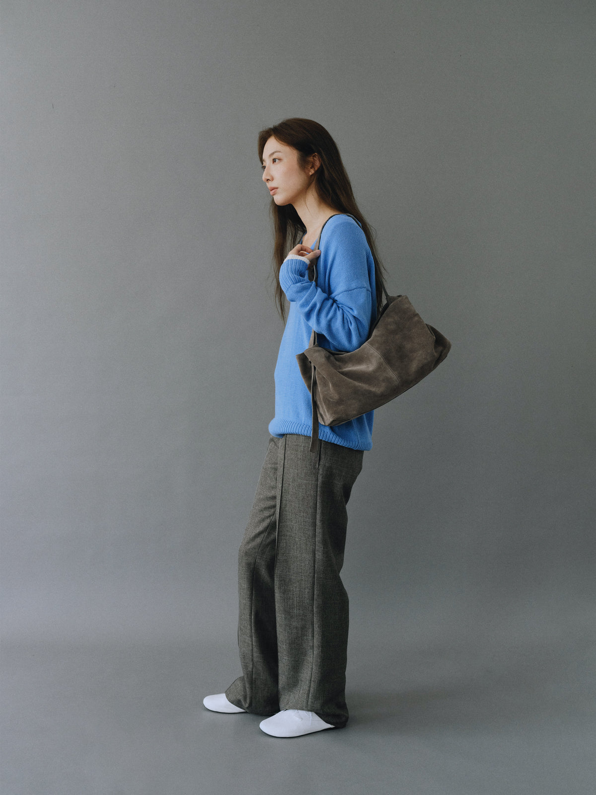 BRISE BAG (SUEDE GREY)
