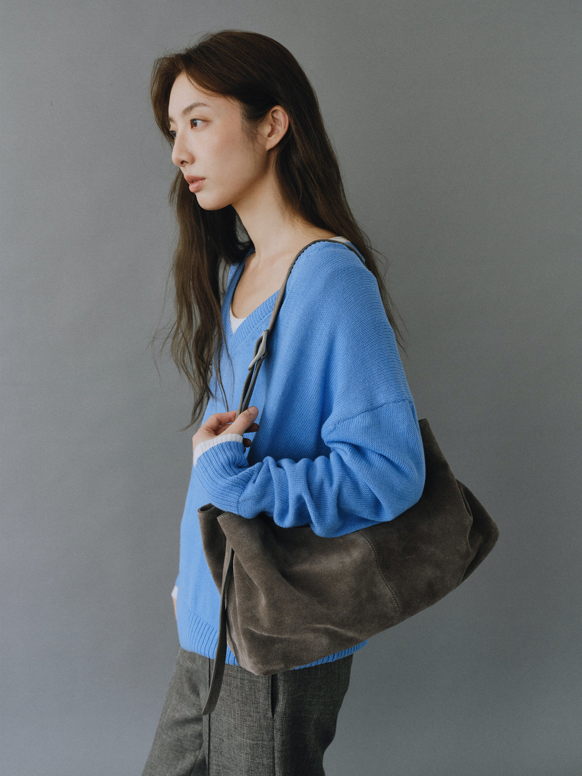 BRISE BAG (SUEDE GREY)