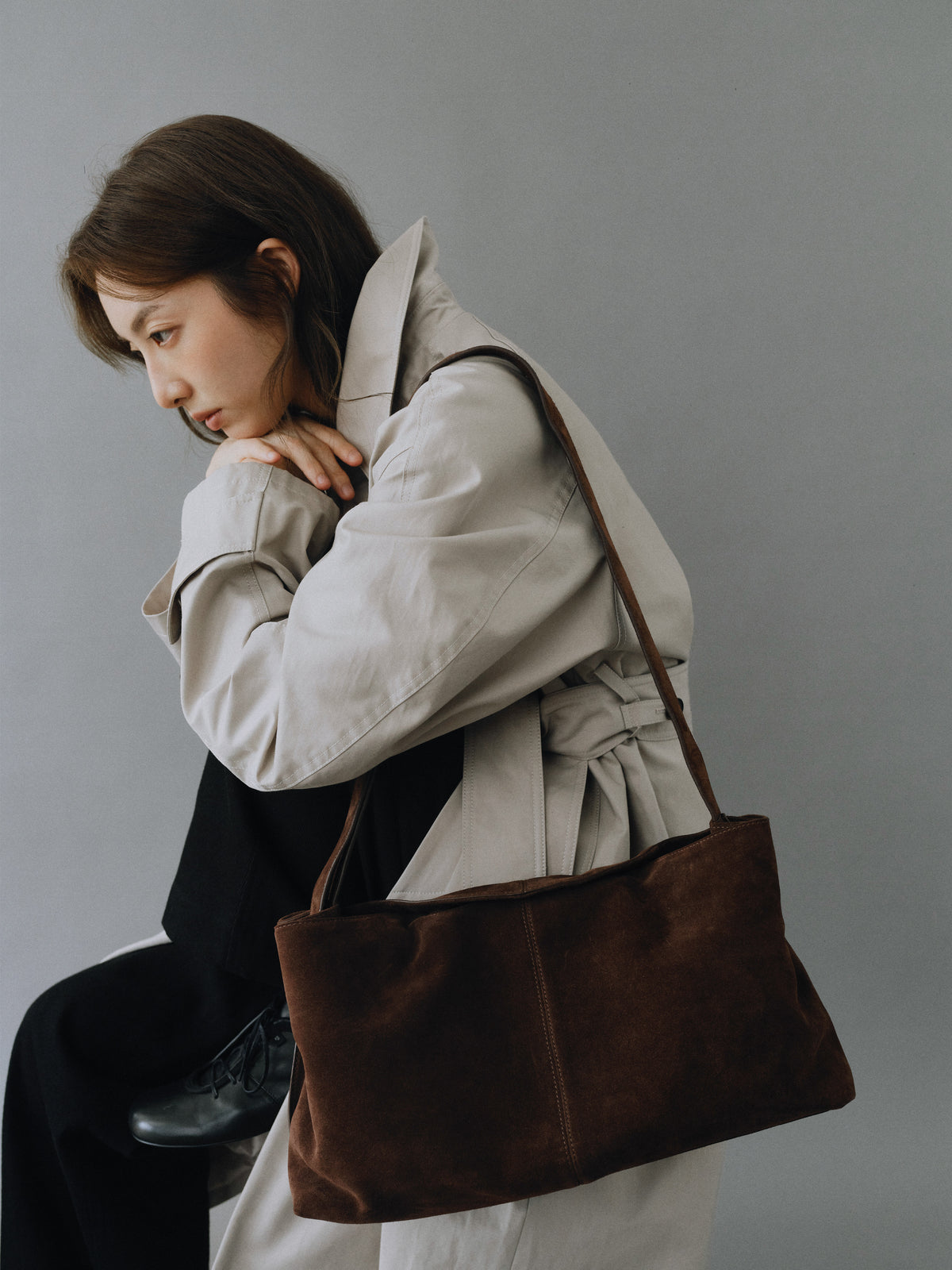 BRISE BAG (SUEDE BROWN)