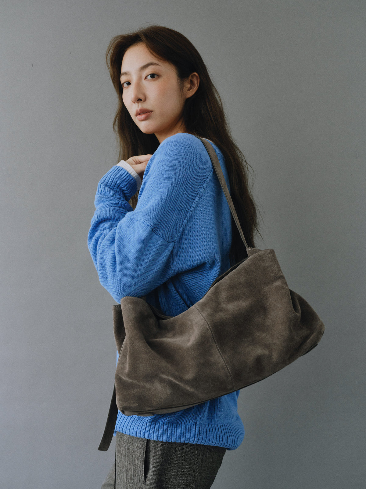 BRISE BAG (SUEDE GREY)