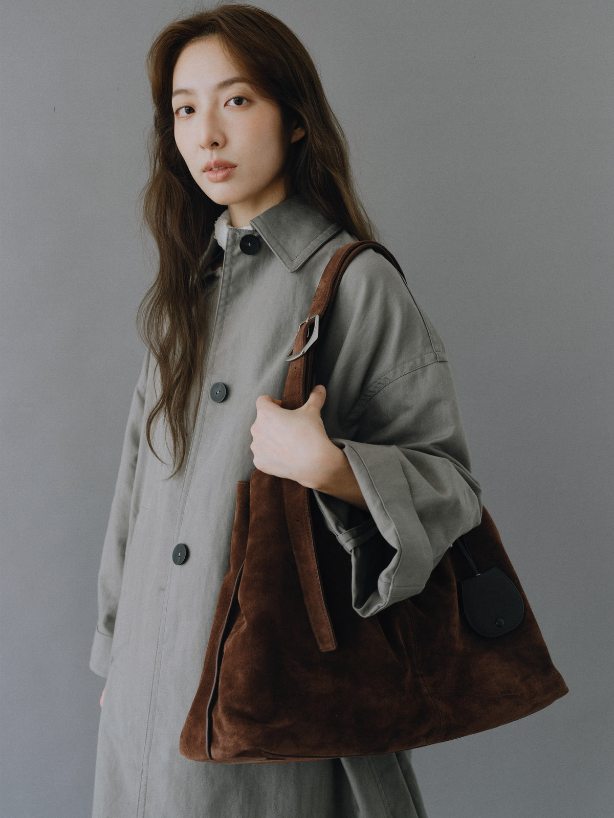 BRISE GRAND BAG (SUEDE BROWN)