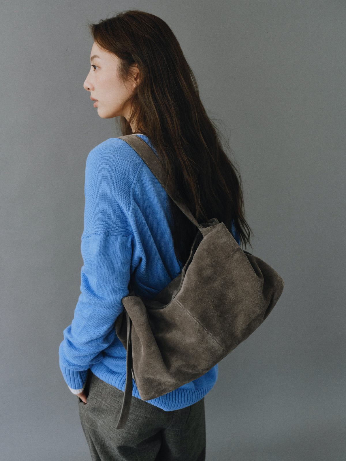 BRISE BAG (SUEDE GREY)