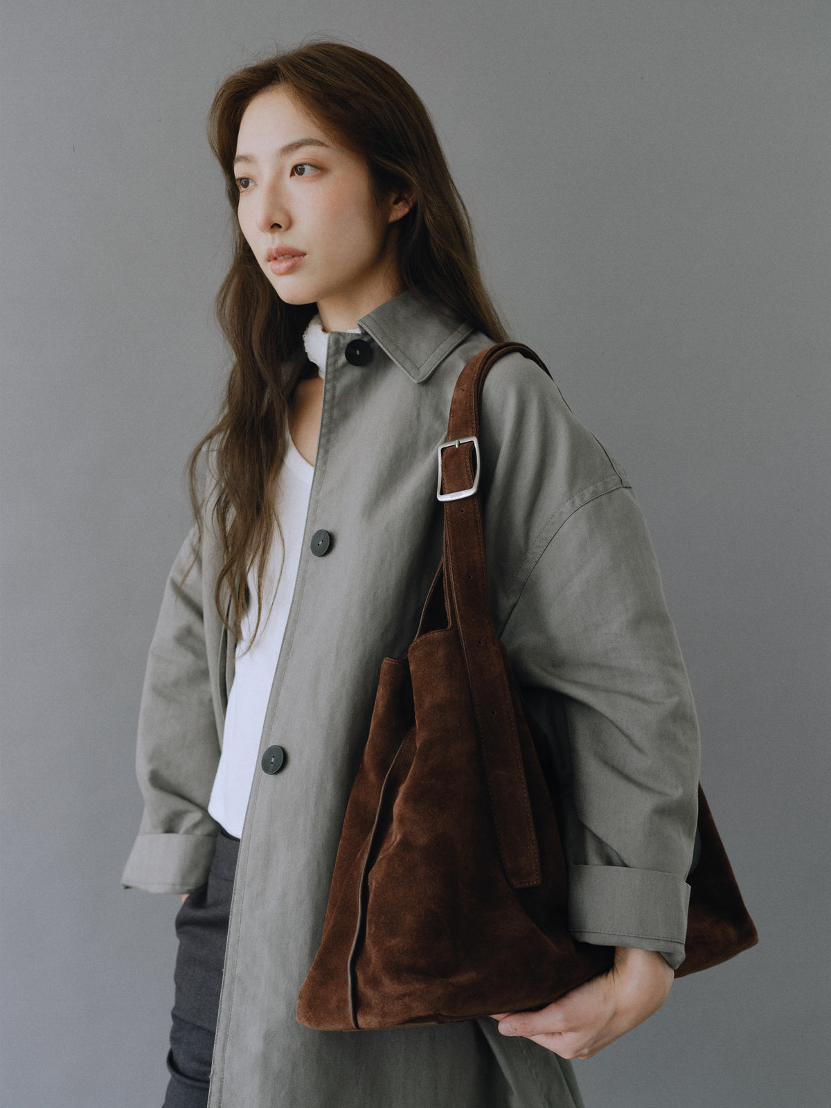 BRISE GRAND BAG (SUEDE BROWN)