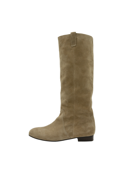 FLOT LEATHER BOOTS (SUEDE KHAKI BROWN)