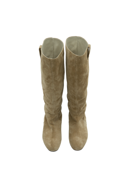 FLOT LEATHER BOOTS (SUEDE KHAKI BROWN)