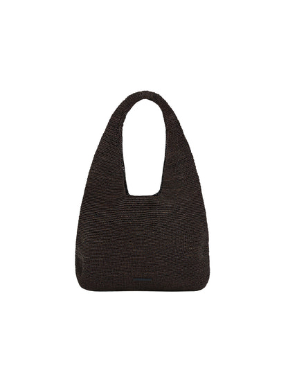 GRAIN RAFFIA BAG (MIX BROWN)