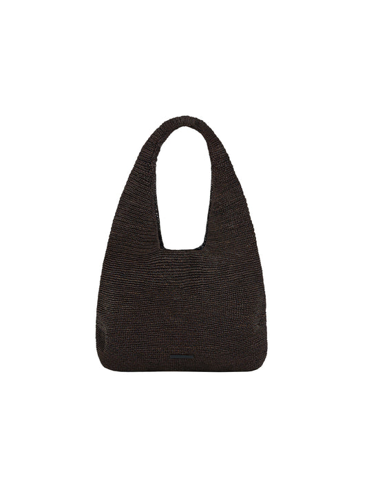 GRAIN RAFFIA BAG (MIX BROWN)