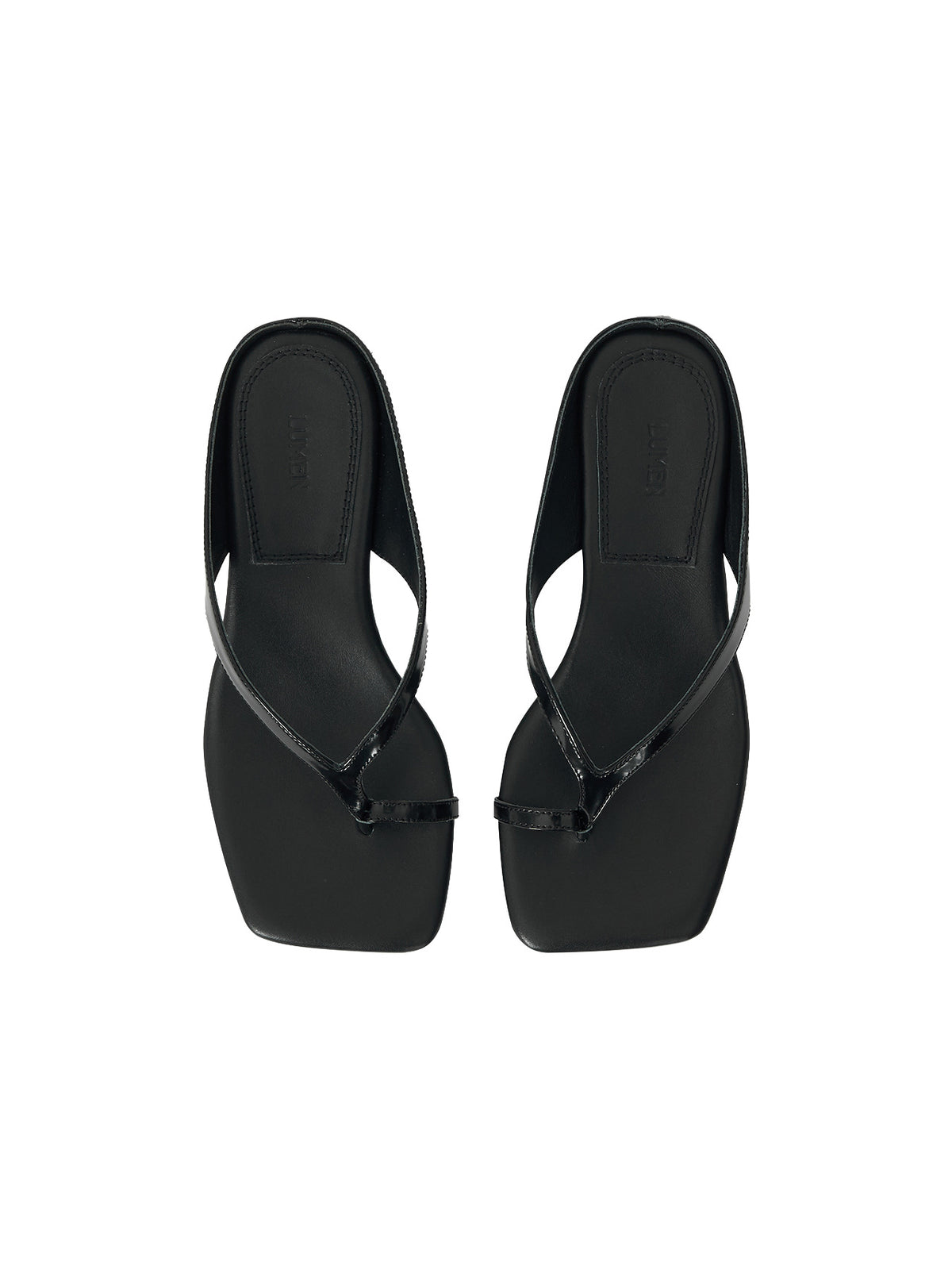 KITTEN HEEL FLIP (SOFT BLACK) - Atelier de LUMEN