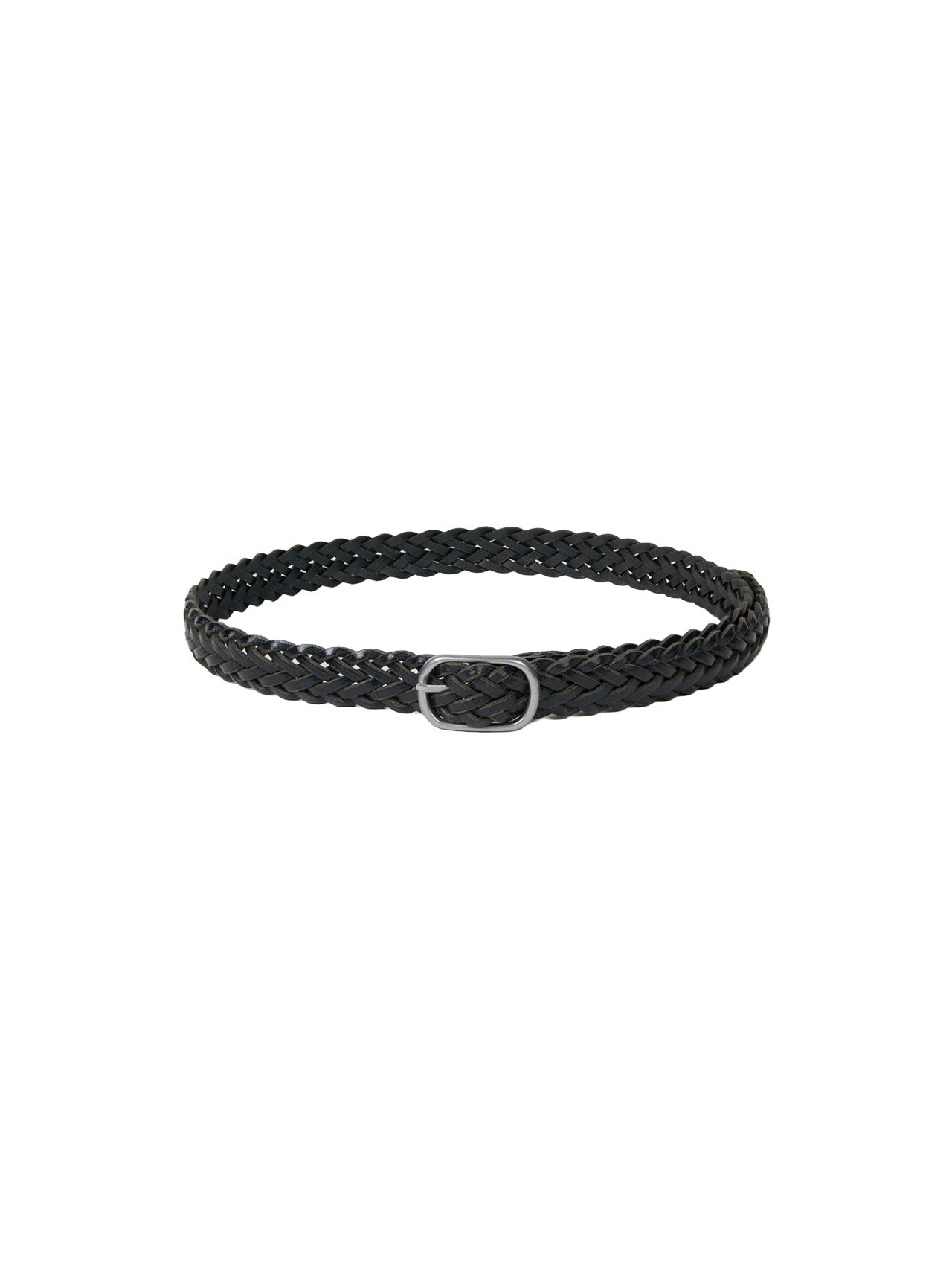 LIEN WOVEN LEATHER BELT (SOFT BLACK)