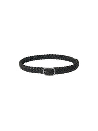 LIEN WOVEN LEATHER BELT (SOFT BLACK)