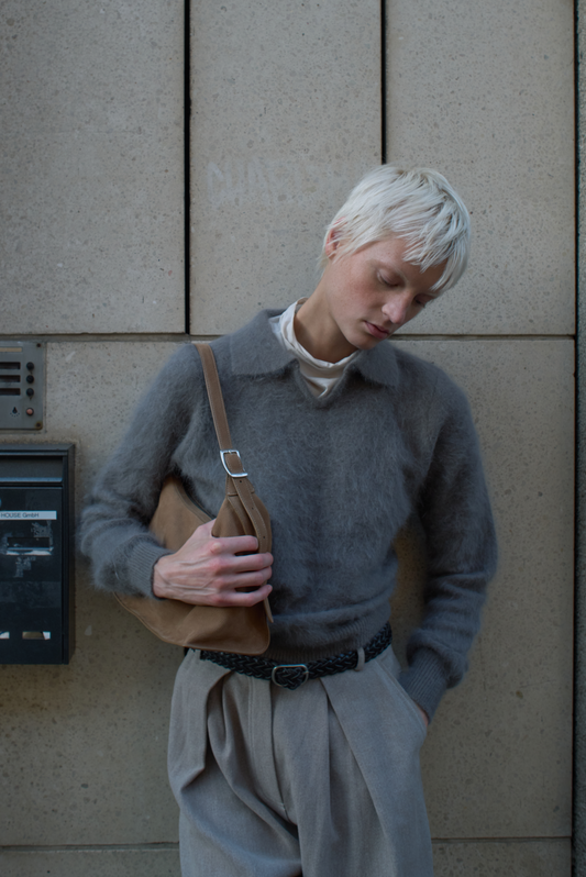 LIEN WOVEN LEATHER BELT (SOFT BLACK)