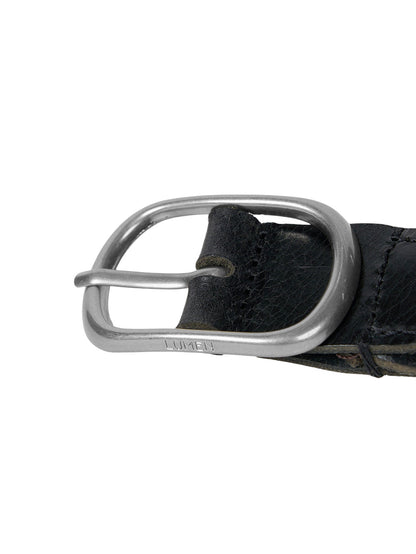 LIEN WOVEN LEATHER BELT (SOFT BLACK)