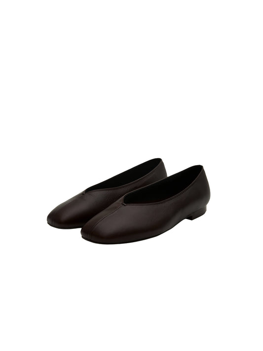 BASE FLAT SHOES (ORGAN BROWN) - Atelier de LUMEN