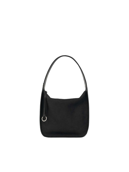 CUBE HOBO BAG (NUBUCK BLACK) - Atelier de LUMEN