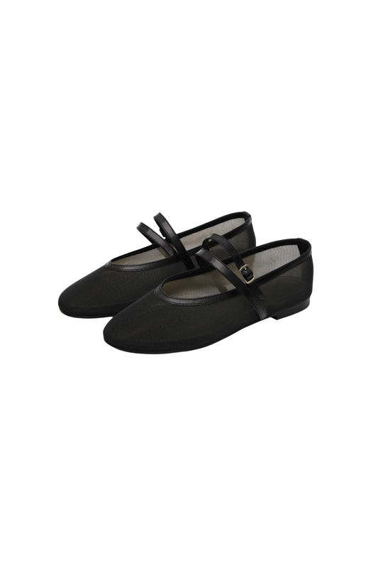 DOUBLE STRAP MESH FLAT (MESH BLACK) - Atelier de LUMEN