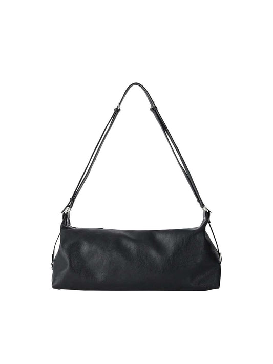 DOUBLE STRAP SHOULDER BAG (SOFT BLACK) - Atelier de LUMEN