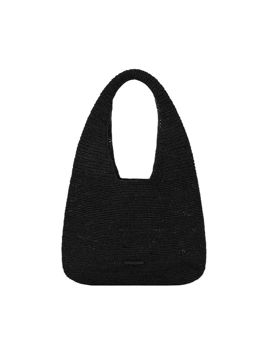 GRAIN RAFFIA BAG (SOFT BLACK) - Atelier de LUMEN